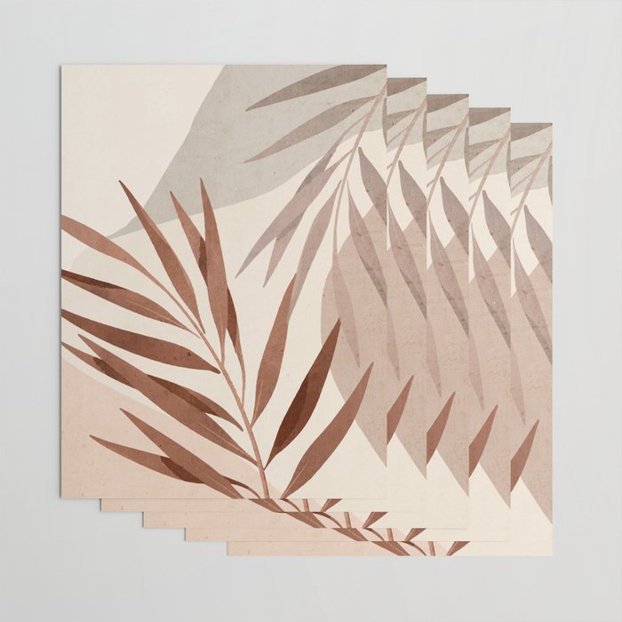 Minimal Abstract Art Tropical Leaf Wrapping Paper Gallery Image 3
