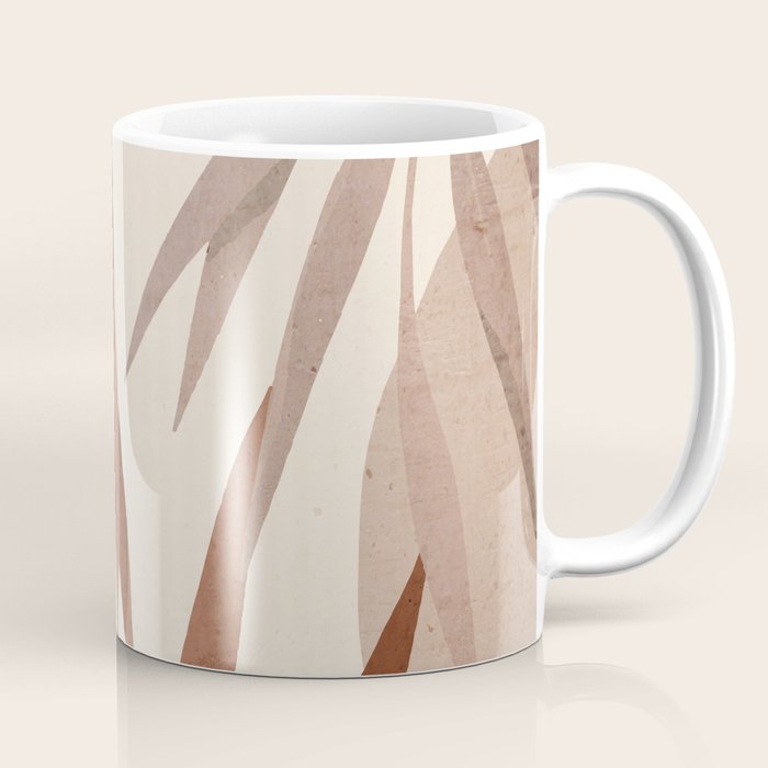 Minimal Abstract Art Tropical Leaf Coffee Mug Gallery Image 1