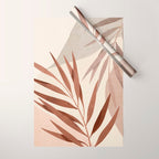 Minimal Abstract Art Tropical Leaf Wrapping Paper Gallery Image 1