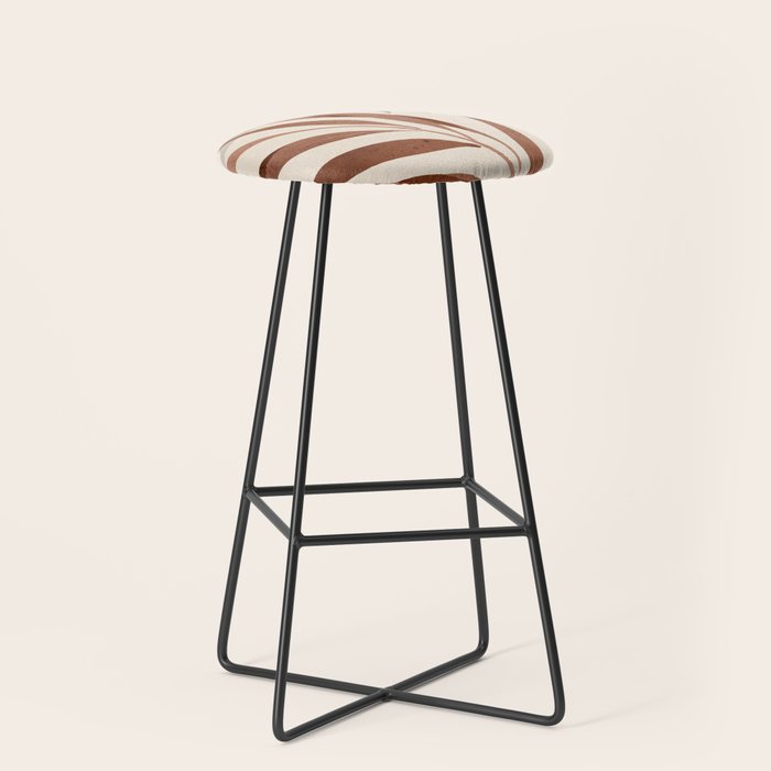 Minimal Abstract Art Tropical Leaf Stool Gallery Image 1