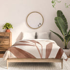 Minimal Abstract Art Tropical Leaf Comforter Gallery Image 3