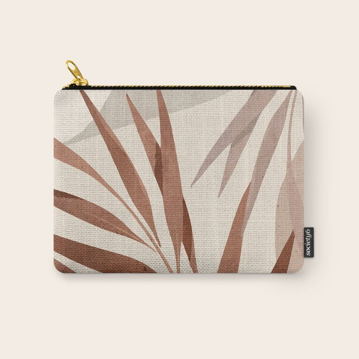 Minimal Abstract Art Tropical Leaf Carry All Pouch Gallery Image 1