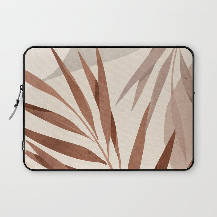 Minimal Abstract Art Tropical Leaf Laptop Sleeve Gallery Image 1