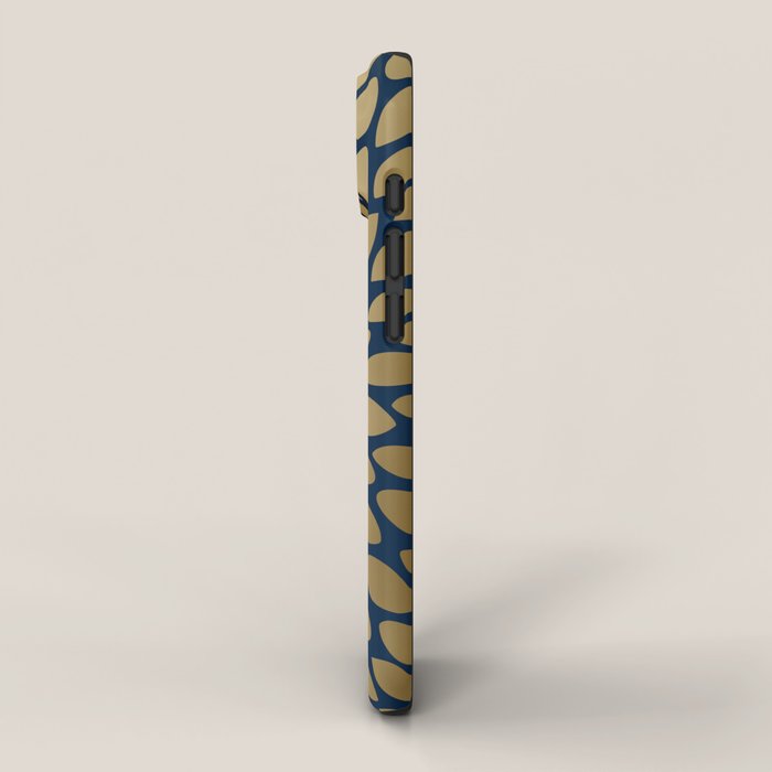 Gold and Navy Floral Bloom iPhone Case Gallery Image 2