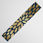Gold and Navy Floral Bloom Table Runner Gallery Image 3