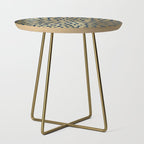Gold and Navy Floral Bloom Side Table Gallery Image 1