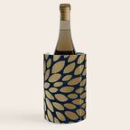 Gold and Navy Floral Bloom Wine Chiller Gallery Image 3