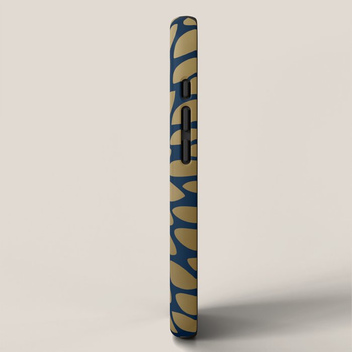 Gold and Navy Floral Bloom iPhone Case Gallery Image 2