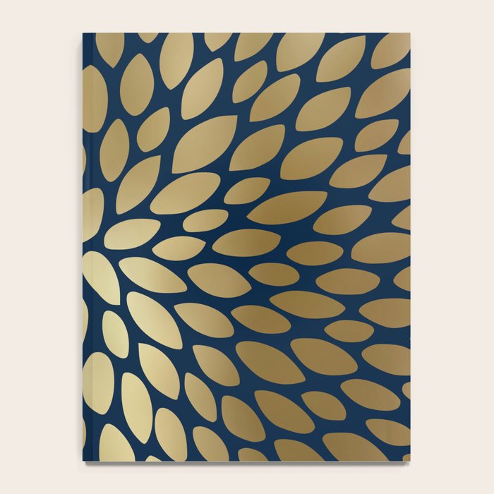 Gold and Navy Floral Bloom Notebook Gallery Image 4