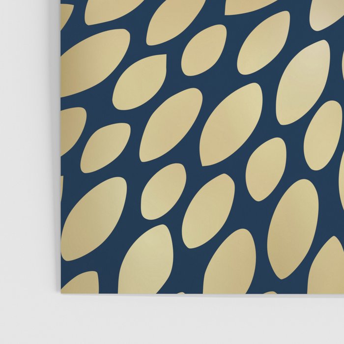 Gold and Navy Floral Bloom Poster Gallery Image 3