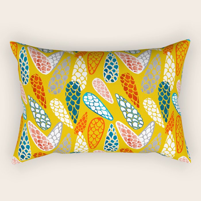 Colored Cone pattern Rectangular Pillow Gallery Image 1