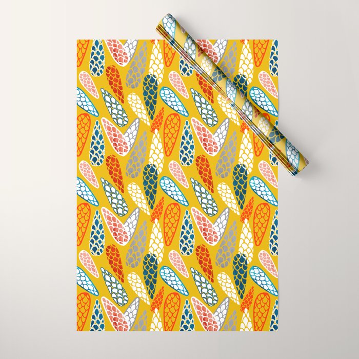 Colored Cone pattern Wrapping Paper Gallery Image 1