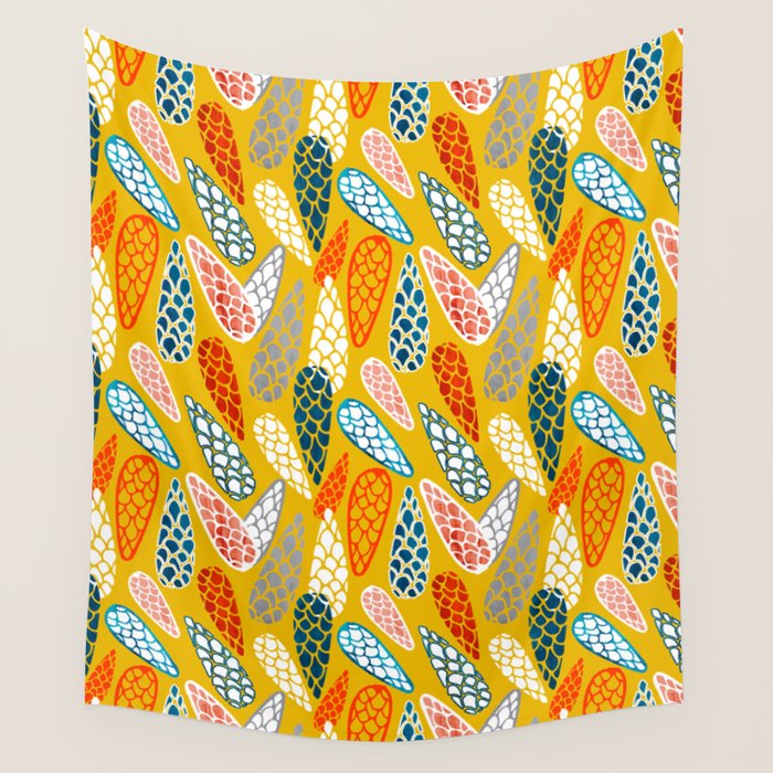 Colored Cone pattern Wall Tapestry Gallery Image 1
