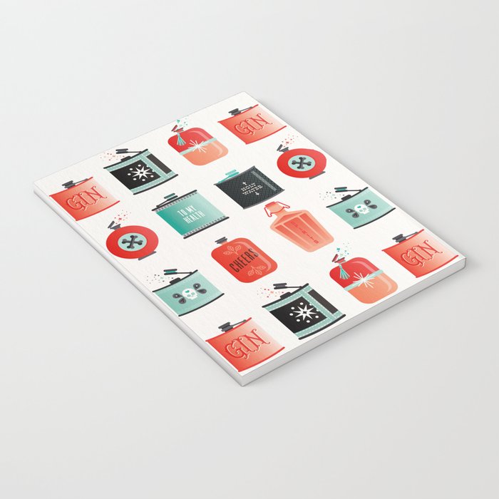 Flask Collection - Red & Turquoise Palette Notebook Gallery Image 3
