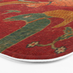 Animal Grotesques Mughal Carpet Fragment Digital Painting Bath Mat Gallery Image 3