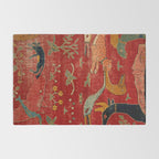 Animal Grotesques Mughal Carpet Fragment Digital Painting Rug Gallery Image 2