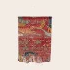 Animal Grotesques Mughal Carpet Fragment Digital Painting Wall Hanging Gallery Image 1