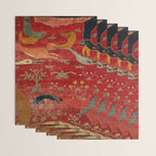 Animal Grotesques Mughal Carpet Fragment Digital Painting Wrapping Paper Gallery Image 3