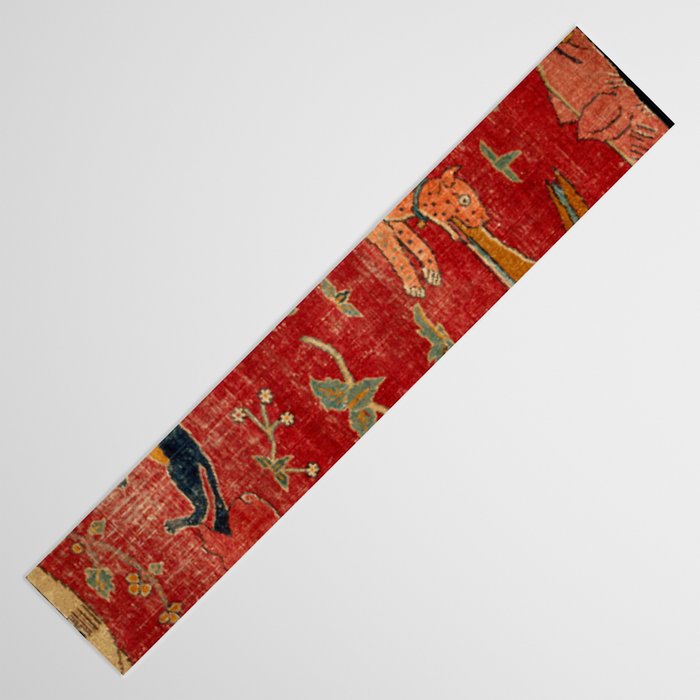 Animal Grotesques Mughal Carpet Fragment Digital Painting Table Runner Gallery Image 3