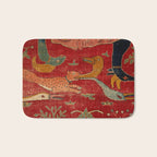 Animal Grotesques Mughal Carpet Fragment Digital Painting Bath Mat Gallery Image 1