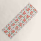 Preppy Grandmillennial Cute Red Flowers Yoga Mat Gallery Image 1