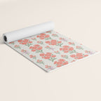 Preppy Grandmillennial Cute Red Flowers Yoga Mat Gallery Image 2