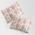 Preppy Grandmillennial Cute Red Flowers Pillow Sham Gallery Image 3
