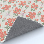 Preppy Grandmillennial Cute Red Flowers Rug Gallery Image 4