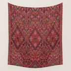 Vibrant Moroccan Kilim Pattern Wall Tapestry Gallery Image 4