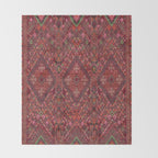 Vibrant Moroccan Kilim Pattern Throw Blanket Gallery Image 2