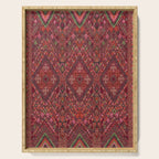 Vibrant Moroccan Kilim Pattern Serving Tray Gallery Image 1