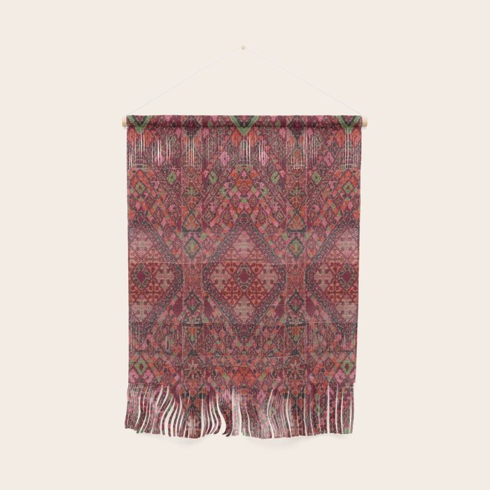 Vibrant Moroccan Kilim Pattern Wall Hanging Gallery Image 1