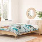 Surfing Dogs - cute summer tropical dogs surfing Duvet Cover Gallery Image 2