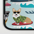 Surfing Dogs - cute summer tropical dogs surfing Laptop Sleeve Gallery Image 3
