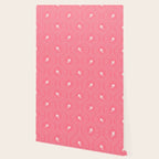 Wild Dotted Florals - Bold Coral Abstract Pattern Wallpaper Gallery Image 2