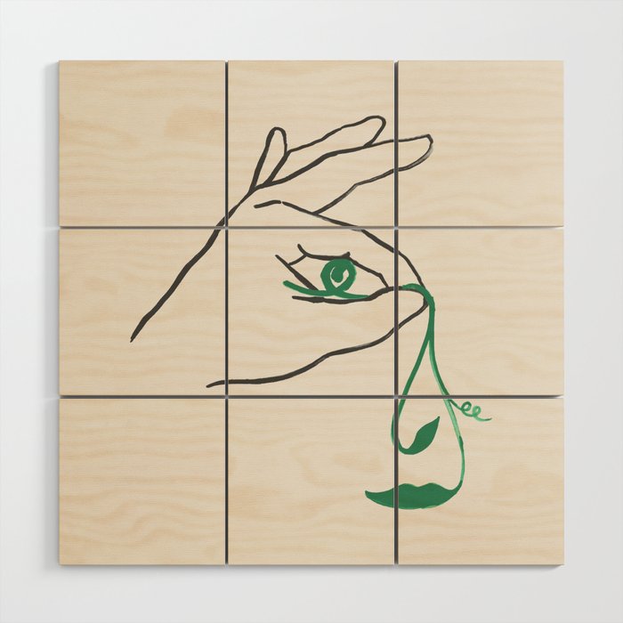 Lady green Wood Wall Art Gallery Image 1