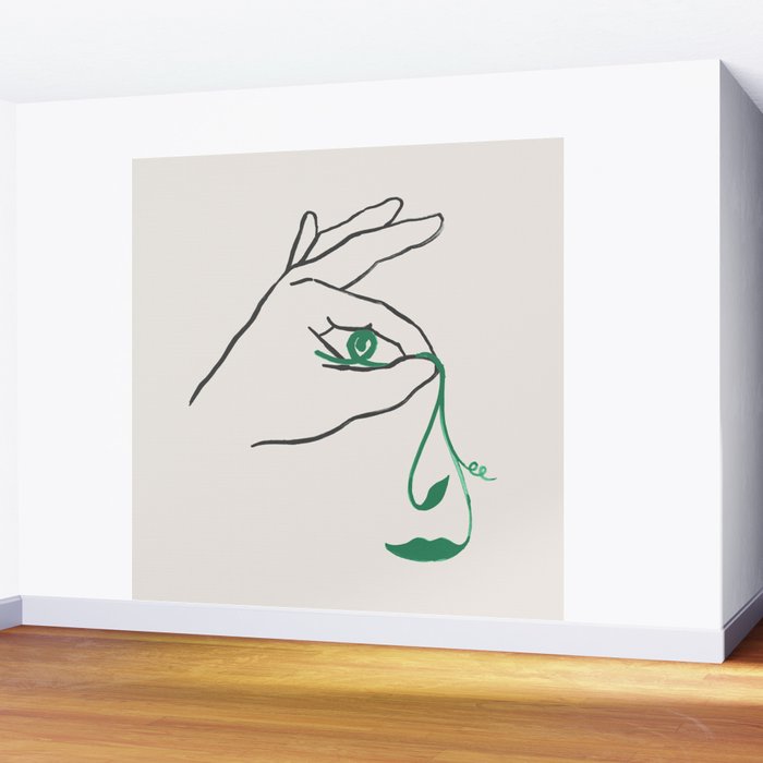 Lady green Wall Mural Gallery Image 2