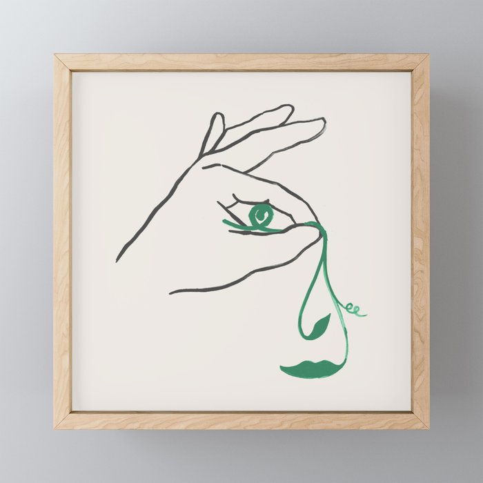 Lady green Mini Art Print Gallery Image 1