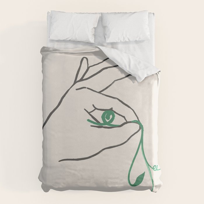Lady green Duvet Cover Gallery Image 6