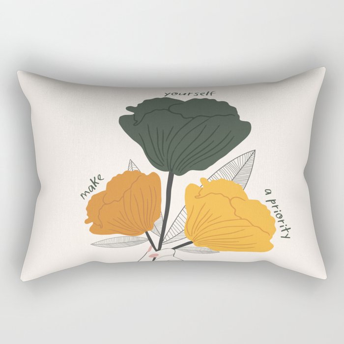 Make Yourself a Priority Rectangular Pillow Gallery Image 2