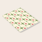 Atomic Christmas Mid Century Modern Stars Retro Xmas Red Green and Cream Pattern Notebook Gallery Image 2