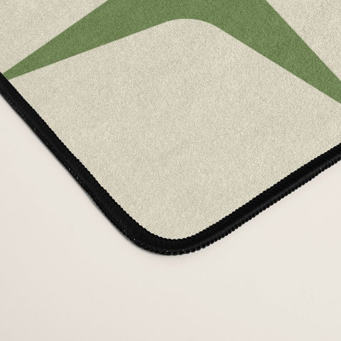 Atomic Christmas Mid Century Modern Stars Retro Xmas Red Green and Cream Pattern Desk Mat Gallery Image 4