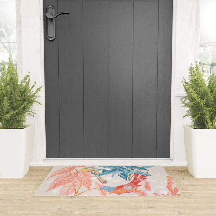 Birds and Plants Welcome Mat Gallery Image 3