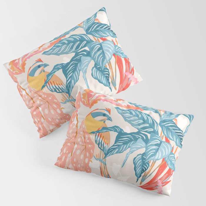 Birds and Plants Pillow Sham Gallery Image 3