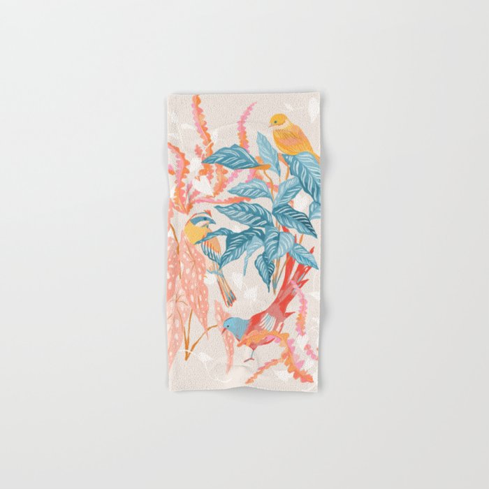 Birds and Plants Bath Towel Gallery Image 1