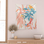 Birds and Plants Wall Tapestry Gallery Image 2