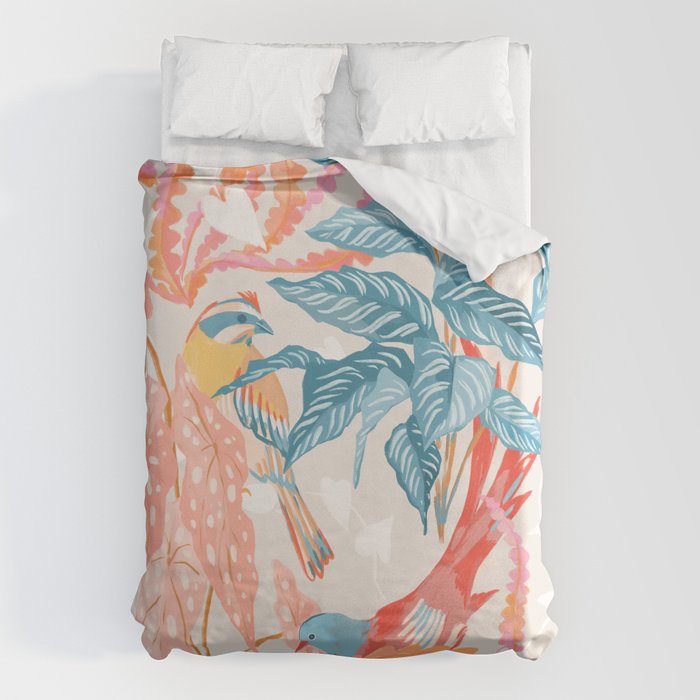 Birds and Plants Duvet Cover Gallery Image 1