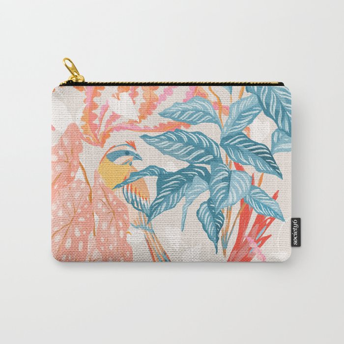 Birds and Plants Carry All Pouch Gallery Image 1