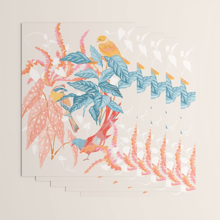 Birds and Plants Wrapping Paper Gallery Image 3