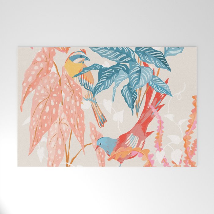 Birds and Plants Welcome Mat Gallery Image 1
